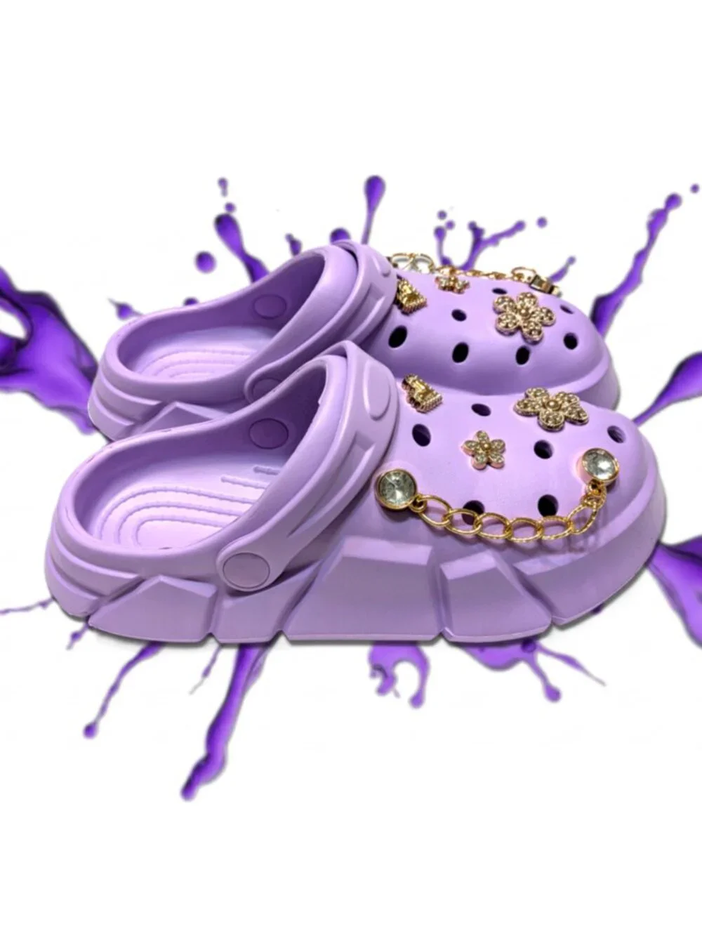GIRL'S PURPLE CLOGS - Accessories Included, Little & Big Kids' (C11-J4)